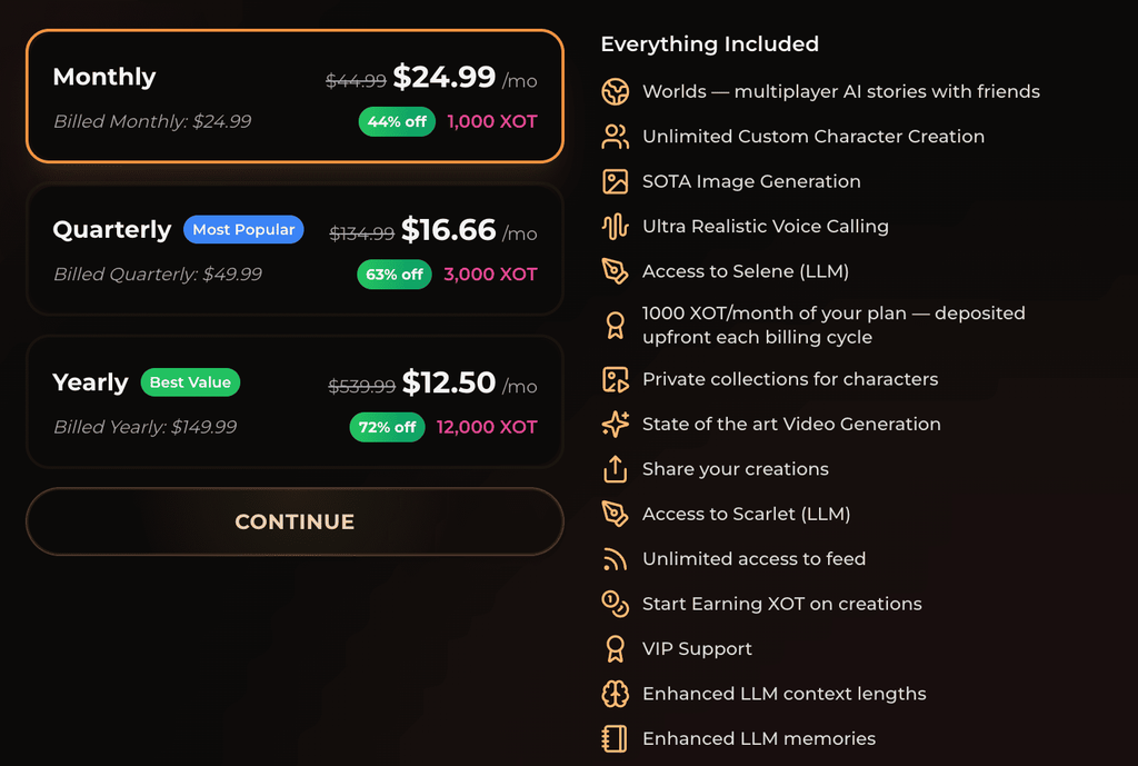 xotic ai pricing